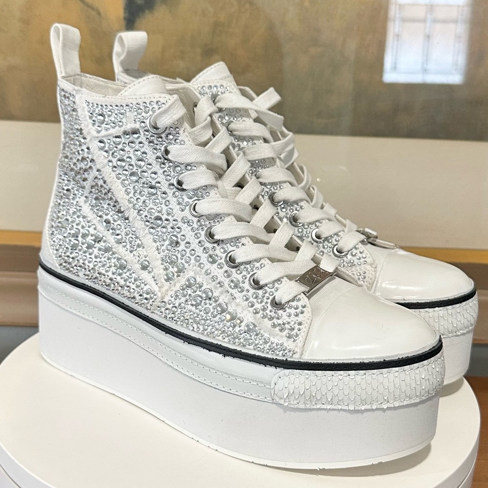 🌹ZIGI🌹 Carmensa-2 Embellished Platform High Top Sneaker Size: 8 - Picture 8 of 14